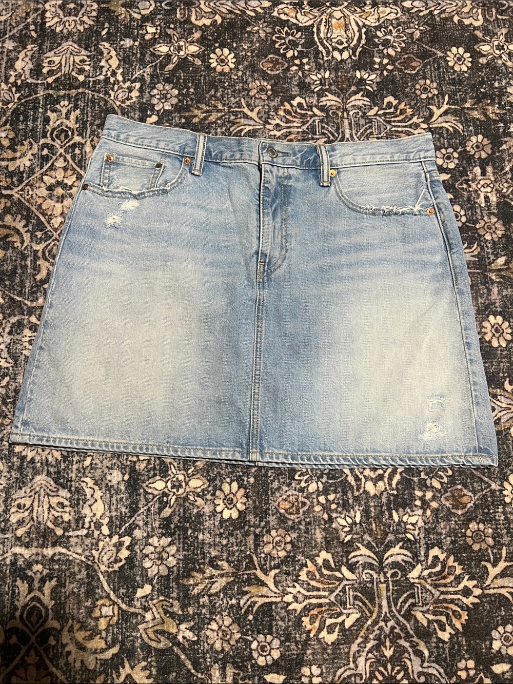 Levi Strauss Light Wash Denim Mini Skirt